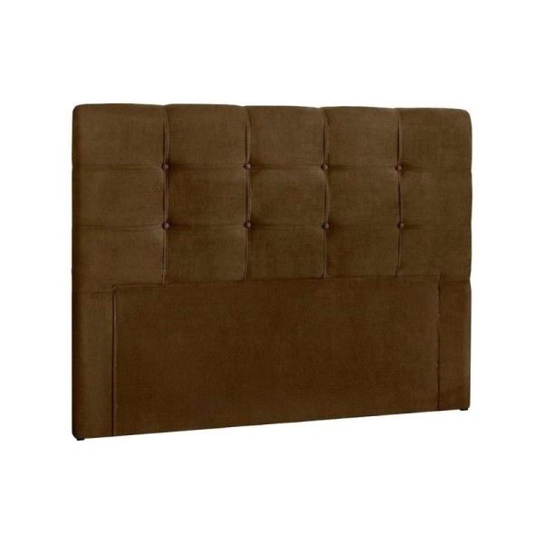 Encontraproduto.com.br - Cabeceira Cama Box Estofada Queen Queen Clean Plus Suede Marrom Chocolate - Simbal