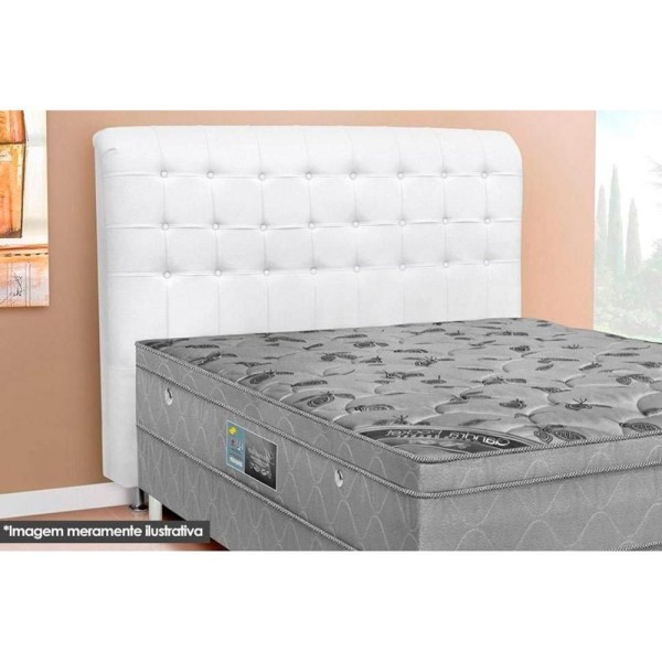 Encontraproduto.com.br - Cabeceira Cama Box Estofada Queen Queen Dama Plus Courano Branco - Simbal