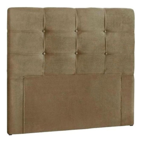 Cabeceira Cama Box Estofada Solteiro Solteiro Clean Suede Marrom - Simbal