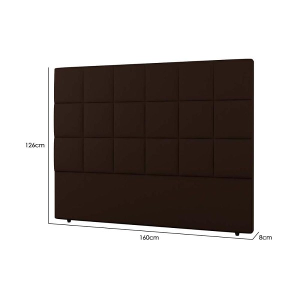 Encontraproduto.com.br - Cabeceira Cama Box Estofada Queen Queen Nairobi Plus Veludo Cacau - Simbal