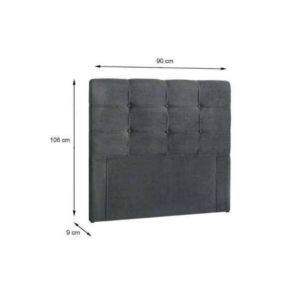Encontraproduto.com.br - Cabeceira Cama Box Estofada Solteiro Solteiro Clean Plus Suede Marrom Taupe - Simbal