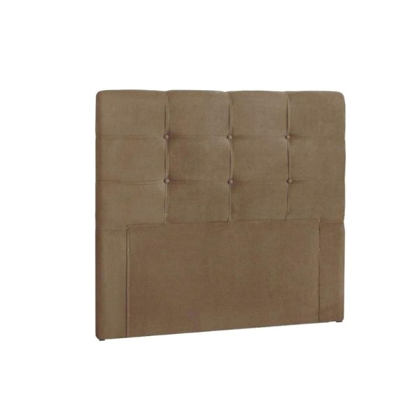 Encontraproduto.com.br - Cabeceira Cama Box Estofada Solteiro Solteiro Clean Plus Suede Marrom Taupe - Simbal