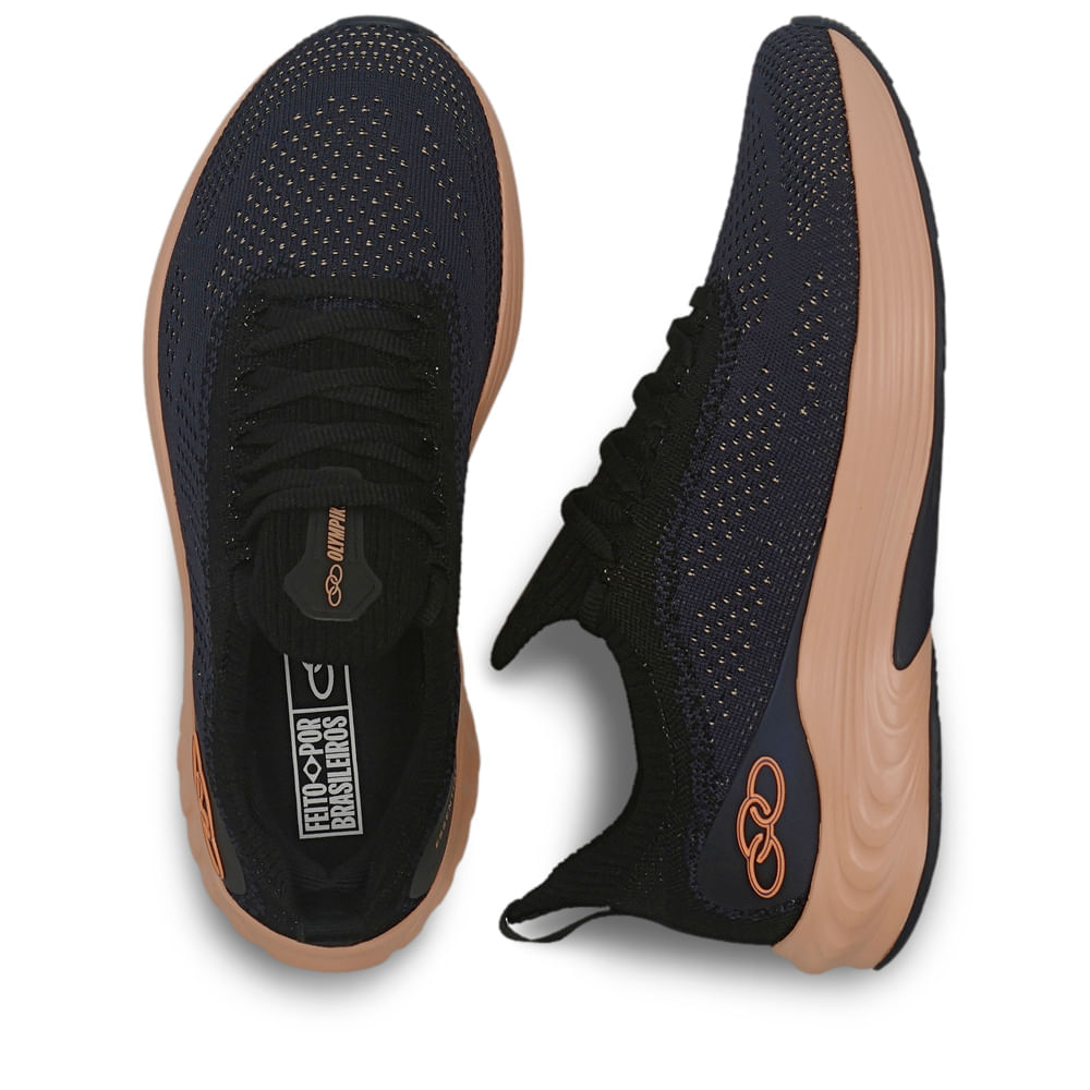 Encontraproduto.com.br - Tênis de Treino Olympikus Essential 3 Marinho e Preto Feminino