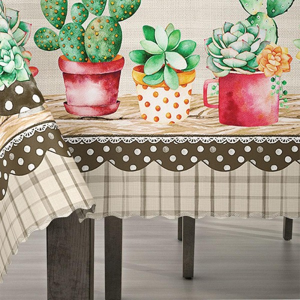 Encontraproduto.com.br - Toalha de Mesa 138x200cm Salehtex Térmica Impermeável Cactos