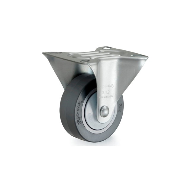 Rodízio Fixo cinza claro Rod Car FLR 312 BPC
