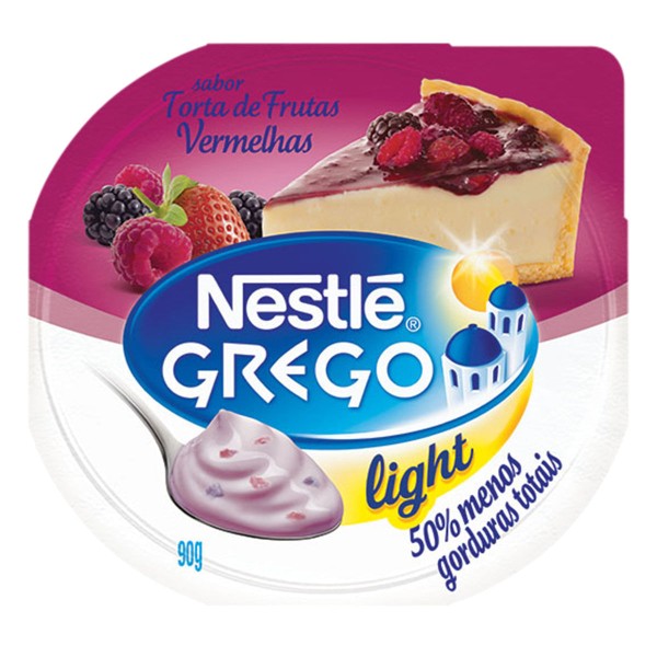 Encontraproduto.com.br - Iogurte Nestlé Grego Ligth Torta de Frutas Vermelhas 90g