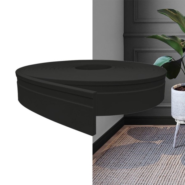 Encontraproduto.com.br - Rodapé Eva Autocolante 7cm Altura Rp16 Preto Metro