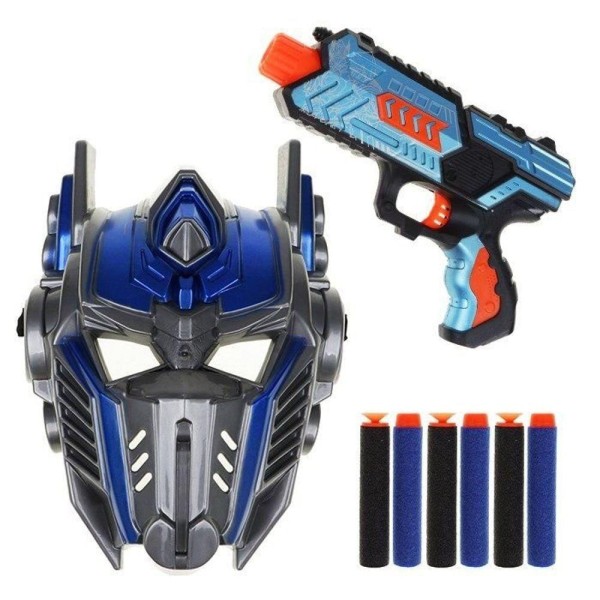 Encontraproduto.com.br - Kit Brinquedo Lançador De Dardos Com Máscara Transformes