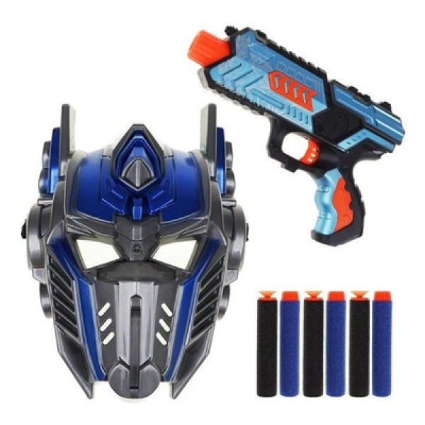 Encontraproduto.com.br - Kit Brinquedo Lançador De Dardos Com Máscara Transformes