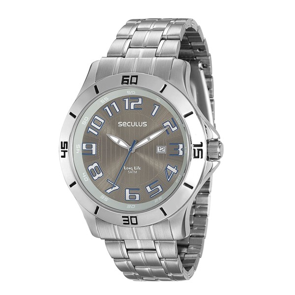 Encontraproduto.com.br - Relógio Seculus Masculino Prata Analógico 20338G0SVNA1