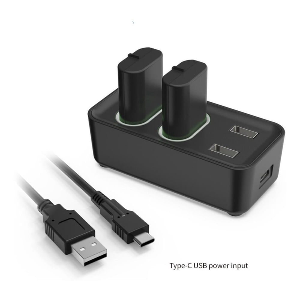 Encontraproduto.com.br - Base Dupla Xbox Series S Carregador + 2 Baterias Series