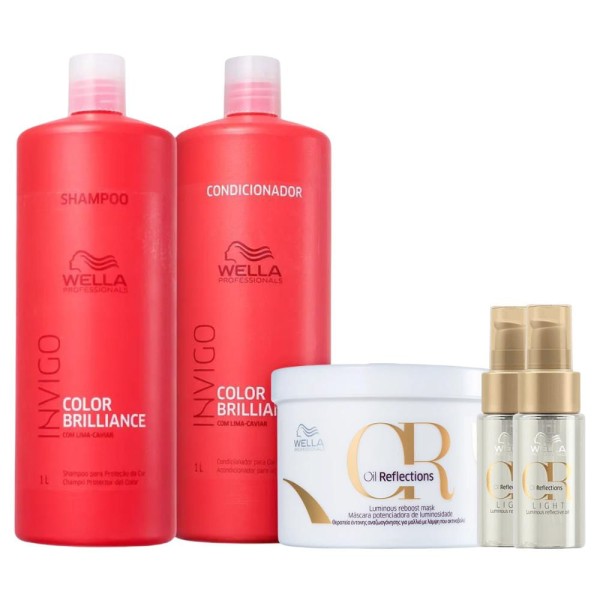 Encontraproduto.com.br - Kit Shampoos, Condicionador, Máscara e 2 Oil Reflections Light