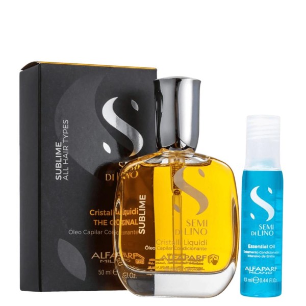 Encontraproduto.com.br - Kit Alfaparf Reparador de Pontas 50ml e Ampola Semi Di Lino