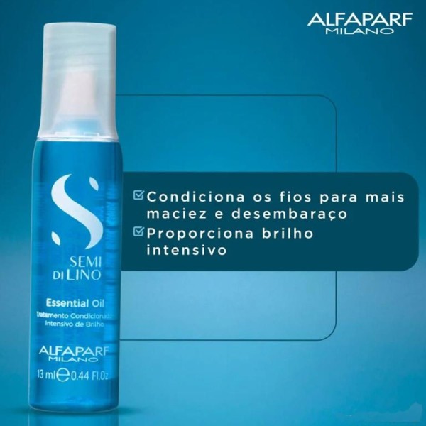 Encontraproduto.com.br - Kit Alfaparf Reparador de Pontas 50ml e Ampola Semi Di Lino