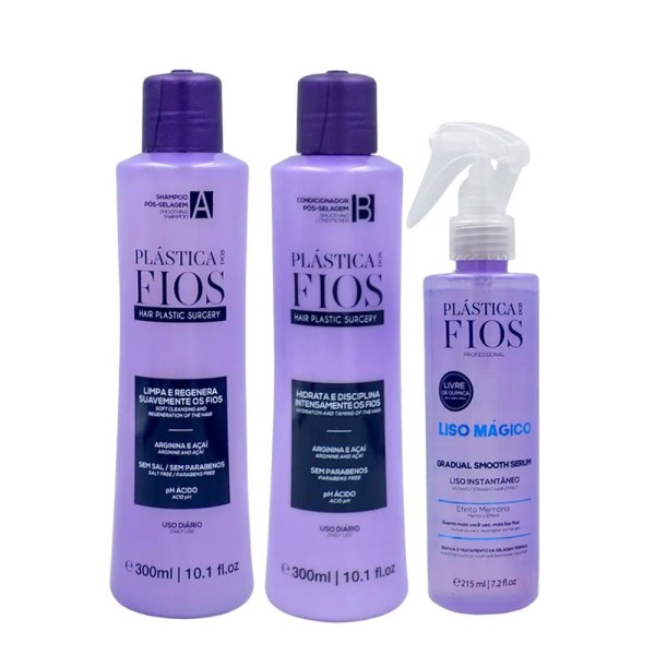 Encontraproduto.com.br - Kit Plástica dos Fios Pós Selagem (3 Produtos) - Cadiveu