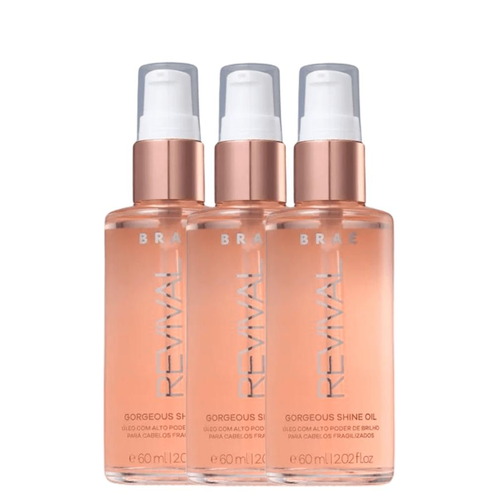 Kit 3 Revival Geogeos Shine Oil 60ml - BRAÉ