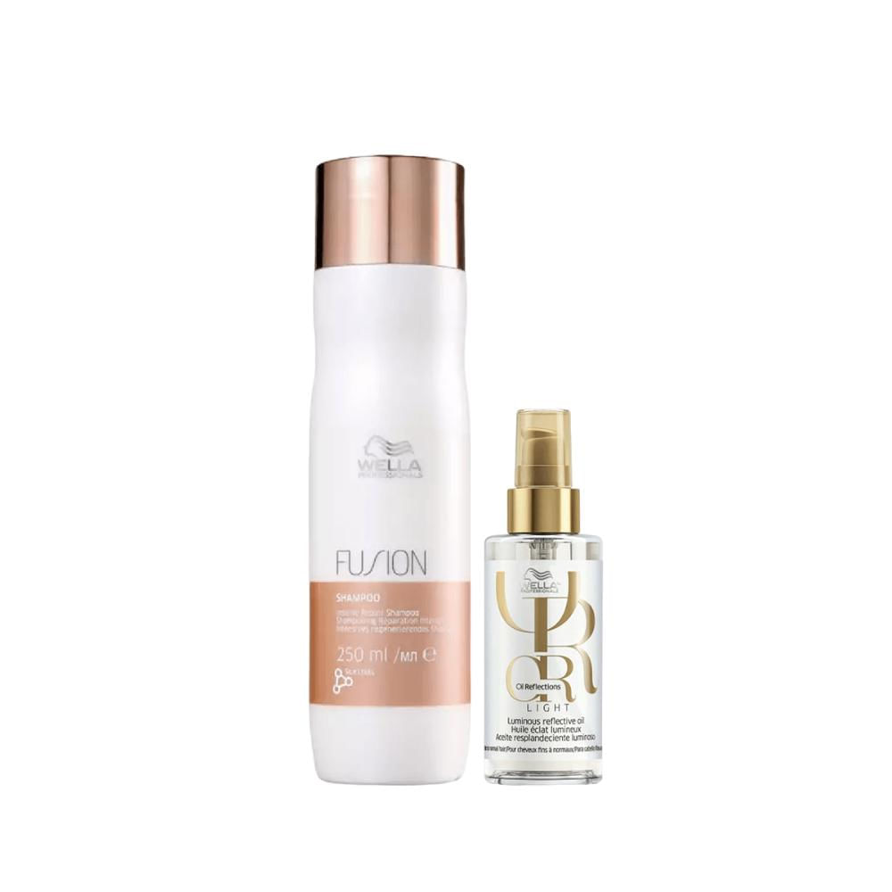 Kit Fusion Shampoo e Oil Reflections - Wella Professionals