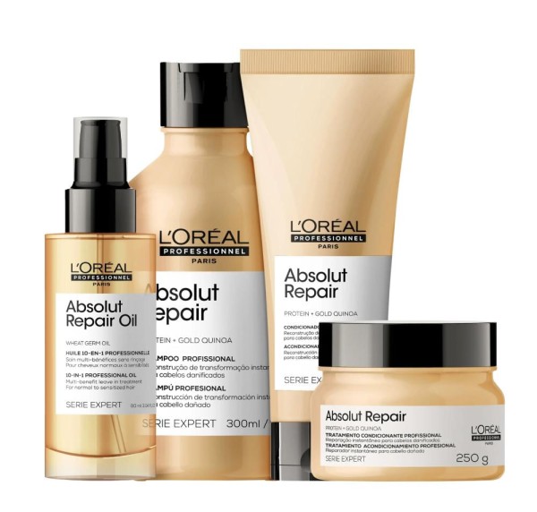 Kit LOréal Professionnel Serie Expert Absolut Repair Gold Quinoa + Protein Quarteto