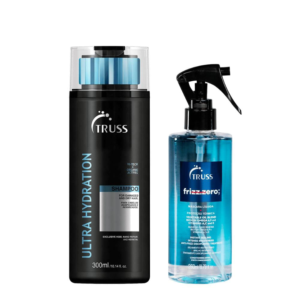 Kit Ultra Hydration Shampoo 300ml e Máscara Frizz Zero 260ml - Truss