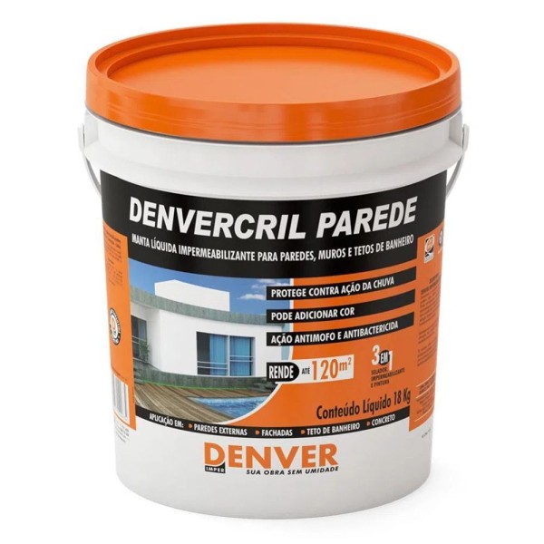 Manta Liquida Acrílica Denvercril Parede 18 Kg Denver Imper Soprema