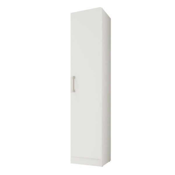 Armario Multiuso 1 Porta 3 Prateleiras Lavanda Kits Paraná Cor:branco White Branco White