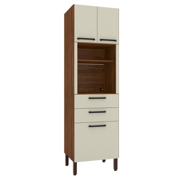 Paneleiro 3 Portas E 2 Gavetas Microondas Off White