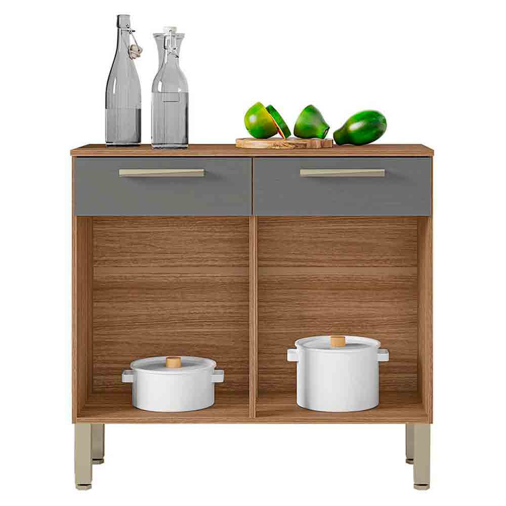 Encontraproduto.com.br - Balcão Duplo Kit`s Paraná Nala com 2 Portas e 2 Gavetas