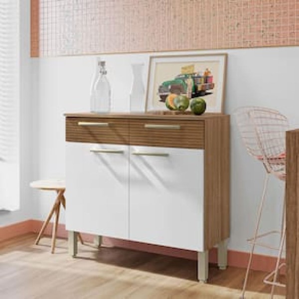 Balcão Duplo Kit`s Paraná Nala com 2 Portas e 2 Gavetas