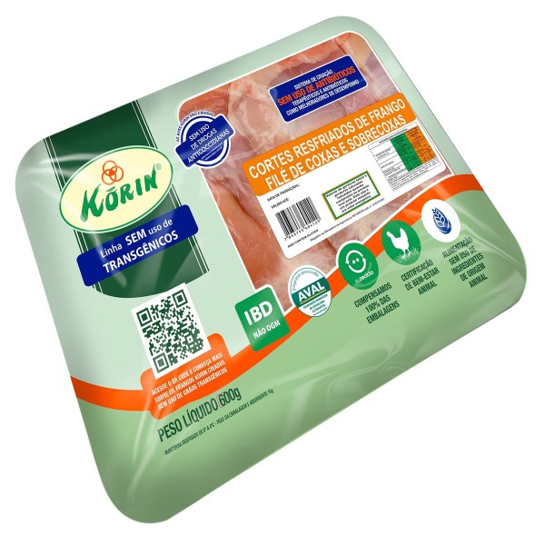Encontraproduto.com.br - Filé Coxa sem Pele Resfriado Korin 600 g