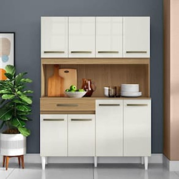 Cozinha Compacta 8 Portas 1 Gaveta Cleo Aramóveis