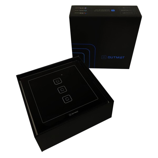 Encontraproduto.com.br - Interruptor Wifi Outmat Touch 3 Teclas 4X4 Alexa Celular