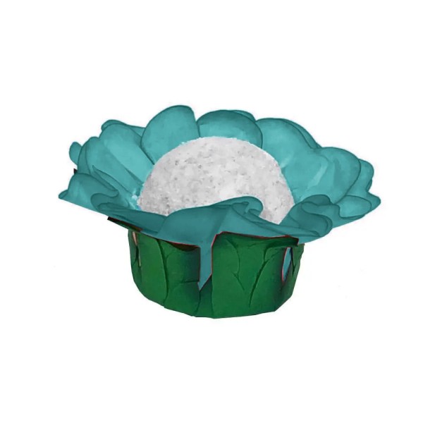 Forminha para Casamento Flor Jasmim Azul Tiffany c/24 - Dafesta