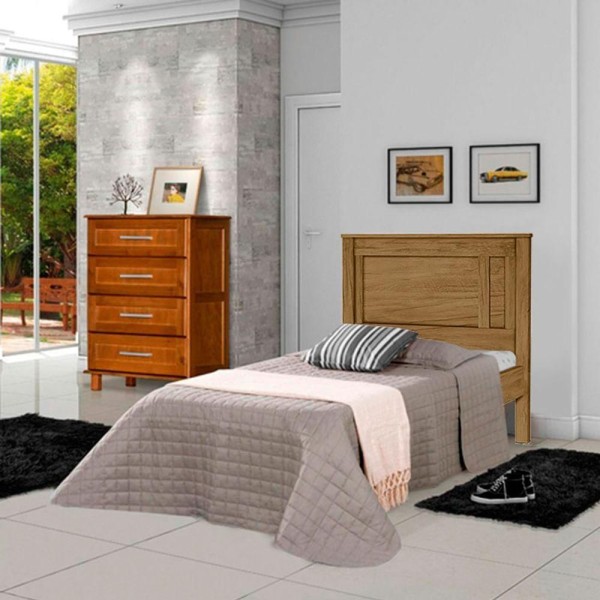 Encontraproduto.com.br - Cama De Solteiro Super Confortável Cedro Bromélia 80/90 - Movelaria Decor