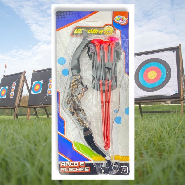 Encontraproduto.com.br - Arco E Flecha Infantil Dardos De Brinquedo Kit 6un Atacado [f114]