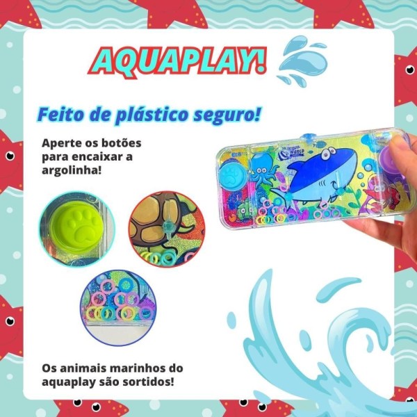 Encontraproduto.com.br - Aquaplay Jogo De Argolas Retro Play Game Animais Marinhos [f114]