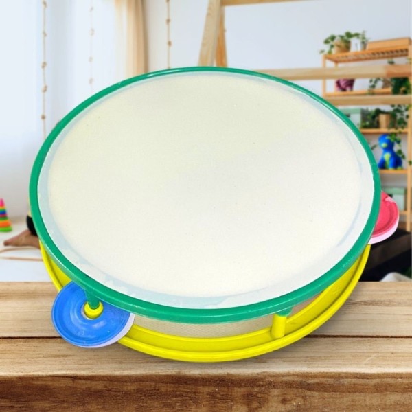 Encontraproduto.com.br - Kit 20 Pandeiros De Brinquedo Pandeirinho Infantil Colorido