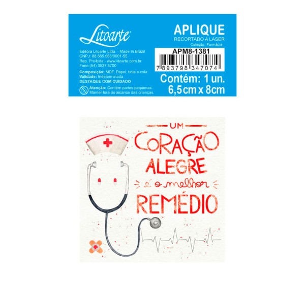 Encontraproduto.com.br - Aplique em MDF APM8-1381 Farmácia