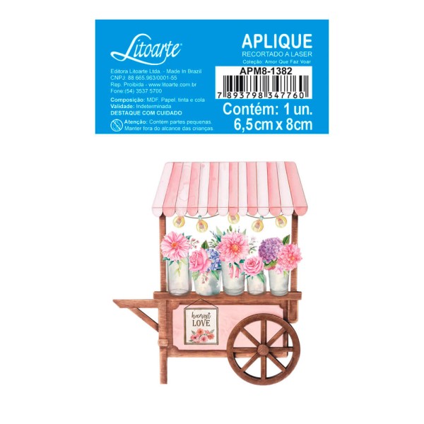 Encontraproduto.com.br - Aplique em MDF APM8-1382 Amor Que Faz Voar