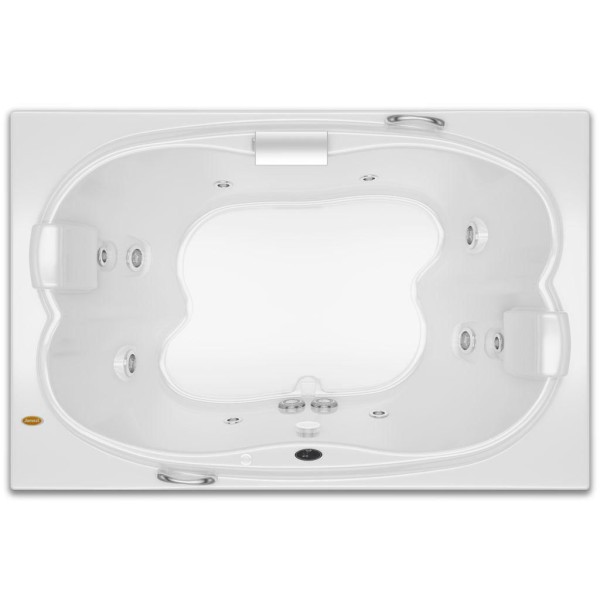 Encontraproduto.com.br - Banheira Jacuzzi Eura Dupla com Aquecedor e Ducha Manual N106 em Acrílico 183x120x49cm