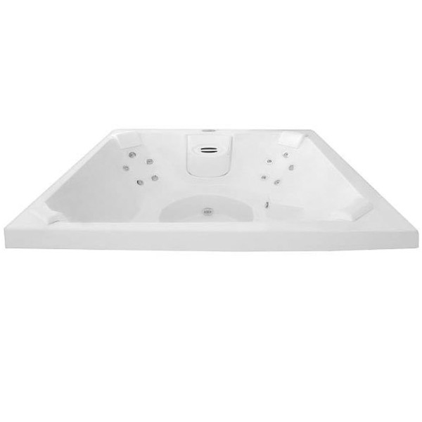 Encontraproduto.com.br - Banheira SPA Hidromassagem J185 com 20 jatos 180x180x089cm para 4 pessoas com aquecedor e apoio cabeça, sem fechamento - Jacuzzi®
