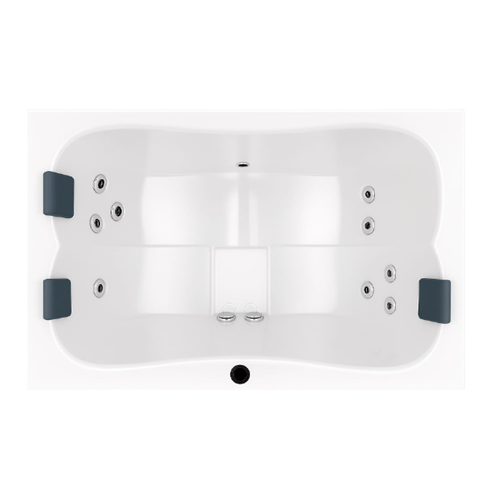 Encontraproduto.com.br - Banheira SPA Hidromassagem Mini Spa Terrace com 11 jatos 170x130x75cm para 3 pessoas com aquecedor e apoio cabeça, sem fechamento - Jacuzzi®