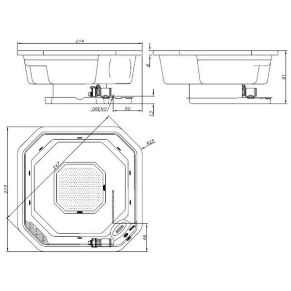 Encontraproduto.com.br - Spa Jacuzzi Meridian Quality 214X214X91 Branco 99840902