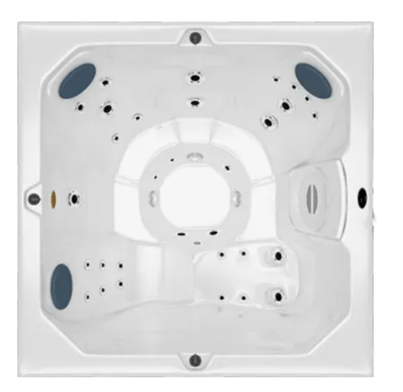 Encontraproduto.com.br - Spa Acrílico Jacuzzi J195 L com Deck 180x180x89cm