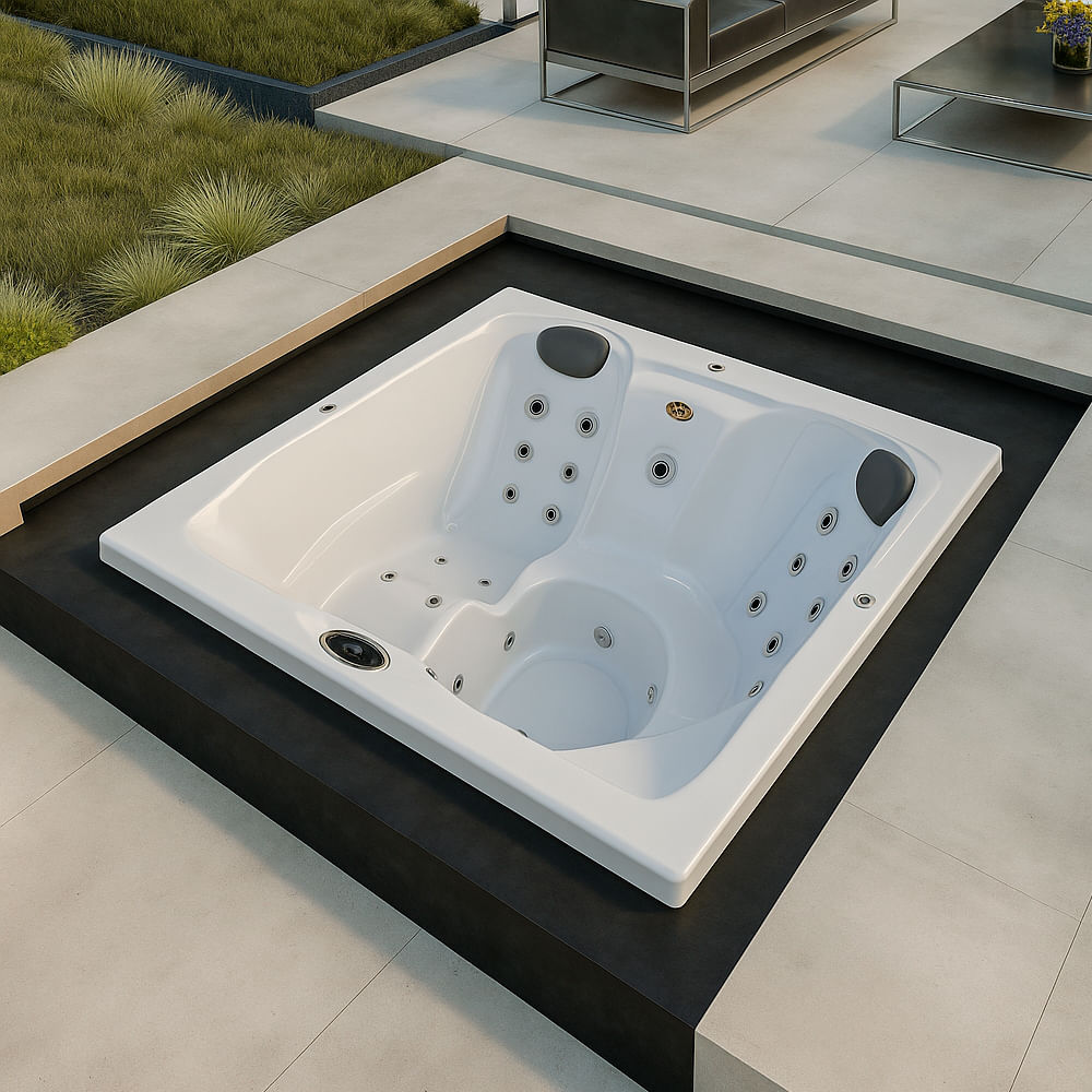 Encontraproduto.com.br - Spa Acrílico Jacuzzi J195 L com Deck 180x180x89cm