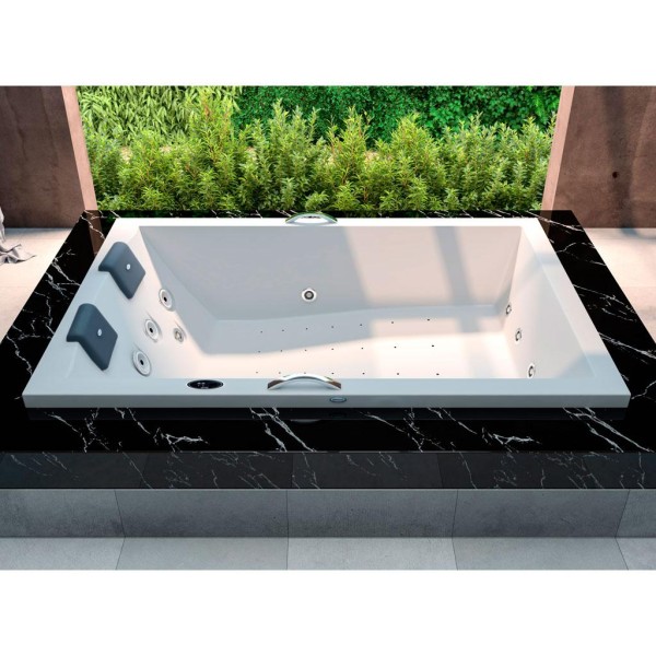 Encontraproduto.com.br - Banheira de Hidromassagem - Pietá Dupla - Acrílica - 12 Jatos com Blower - 180x120x62cm - Jacuzzi®