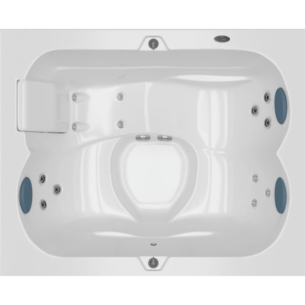 Encontraproduto.com.br - Banheira Spa Hidromassagem Mini Spa Vip com 13 Jatos 180x145x89cm para 3 Pessoas com Aquecedor, sem Fechamento - Jacuzzi®