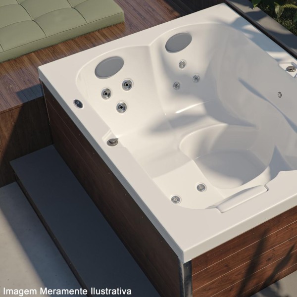 Encontraproduto.com.br - Mini Spa Jacuzzi Vip Com Deck 180x145cm