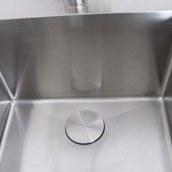 Encontraproduto.com.br - Cuba De Cozinha Em Quartzo Schock By Arell 201e + Válvula de Inox com Cesto e Tampa Decorativa