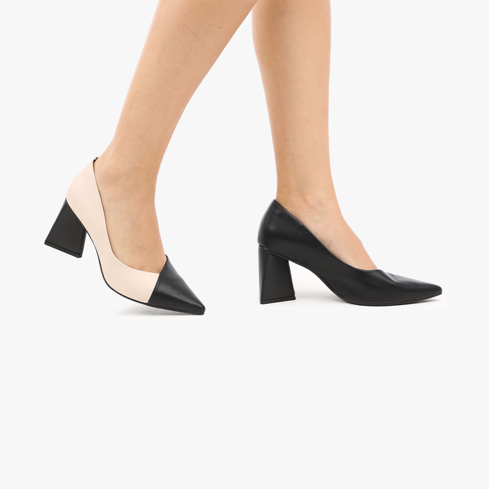 Encontraproduto.com.br - Scarpin Salto Triangulo