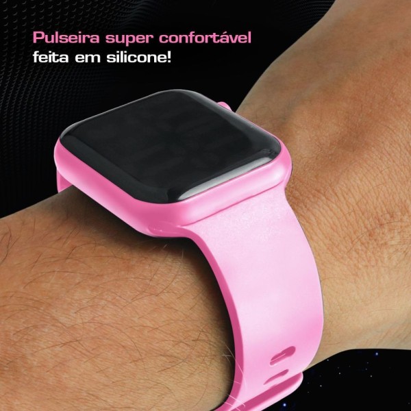 Encontraproduto.com.br - Relógio Infantil Digital Prova Dagua + Oculos Rosa Proteção Uv Resistente Pulseira Ajustavel Verde